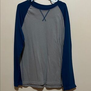 Boys Jumping Beans Gray and Blue Long Sleeve Shirt